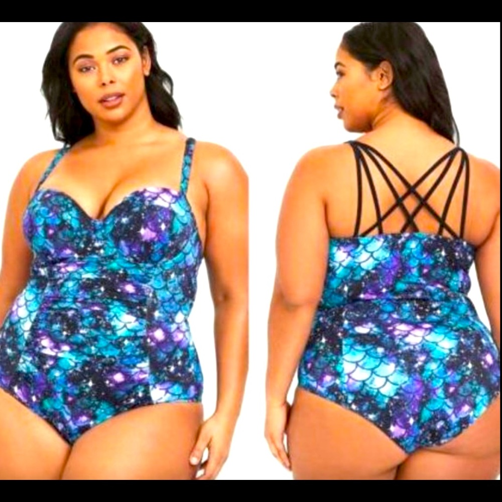 Torrid galaxy Mermaid bathing suit